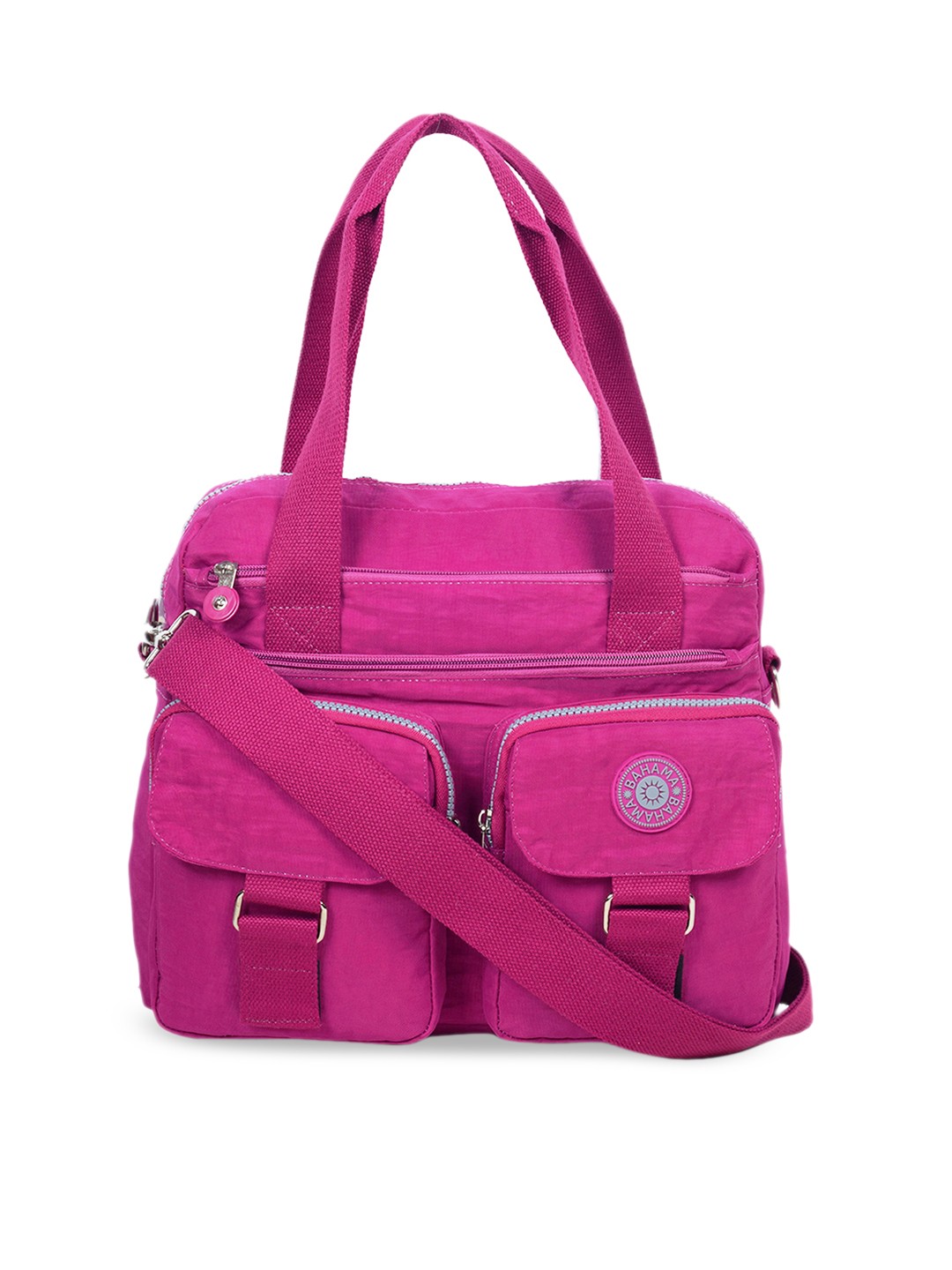 

BAHAMA Crinkle Range Pink Solid Shoulder Bag