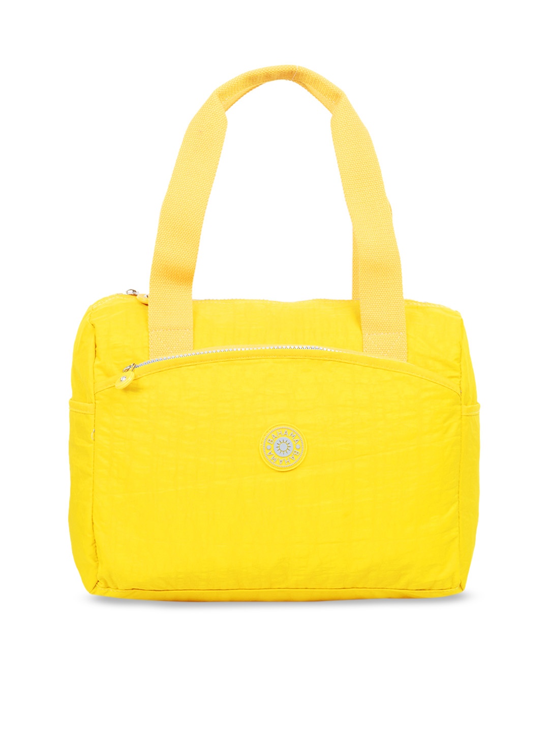 

BAHAMA Crinkle Range Yellow Solid Handheld Bag