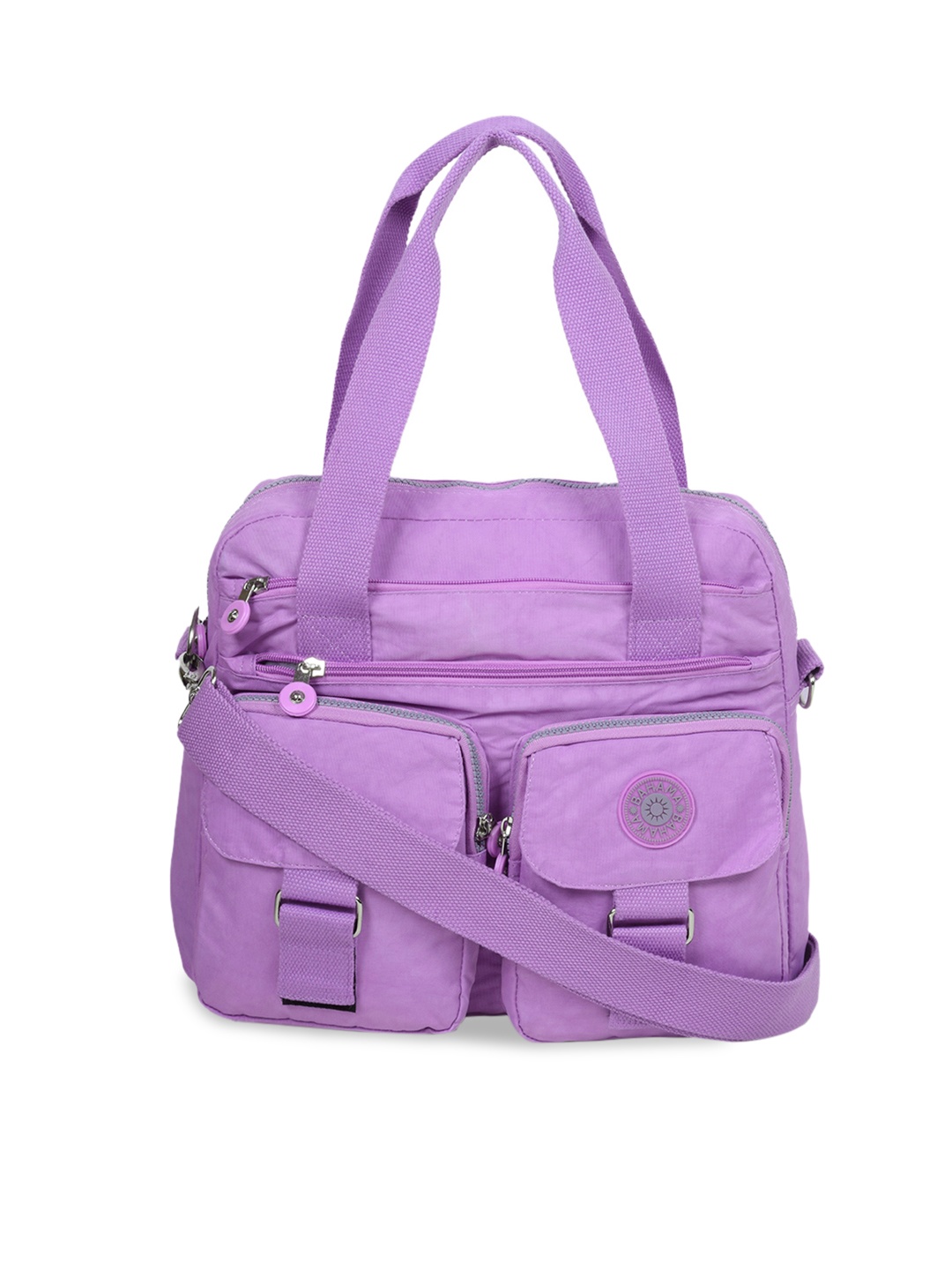 

BAHAMA Crinkle Purple Solid Handheld Bag