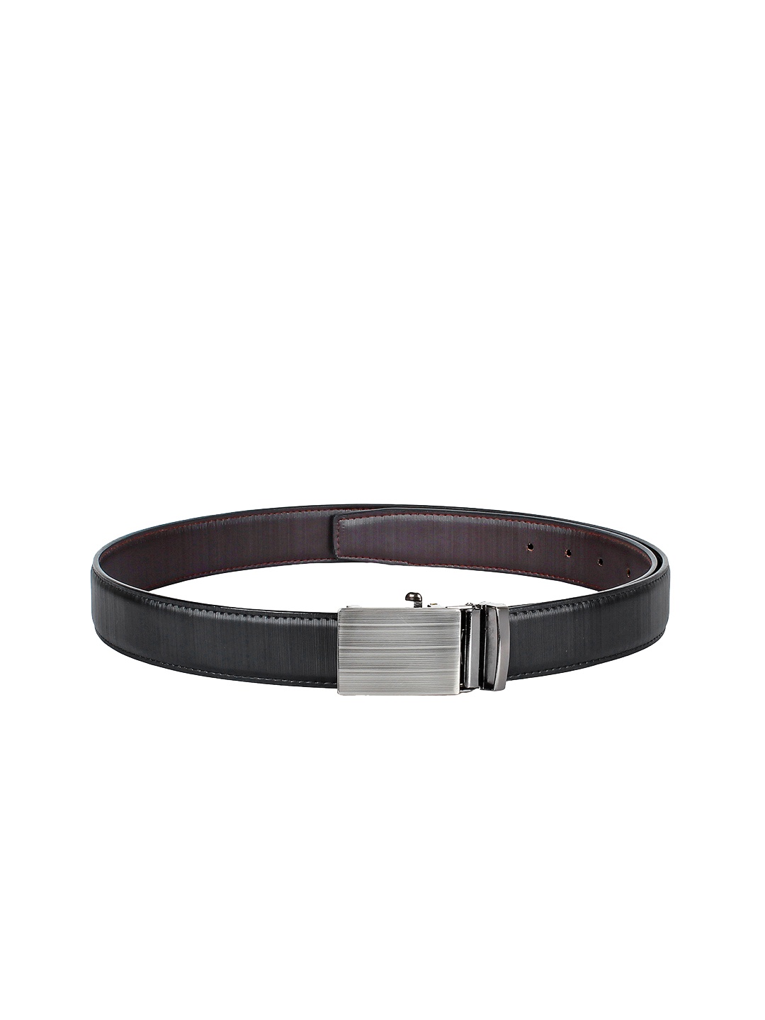 

amicraft Men Black & Brown Textured Reversible Belt