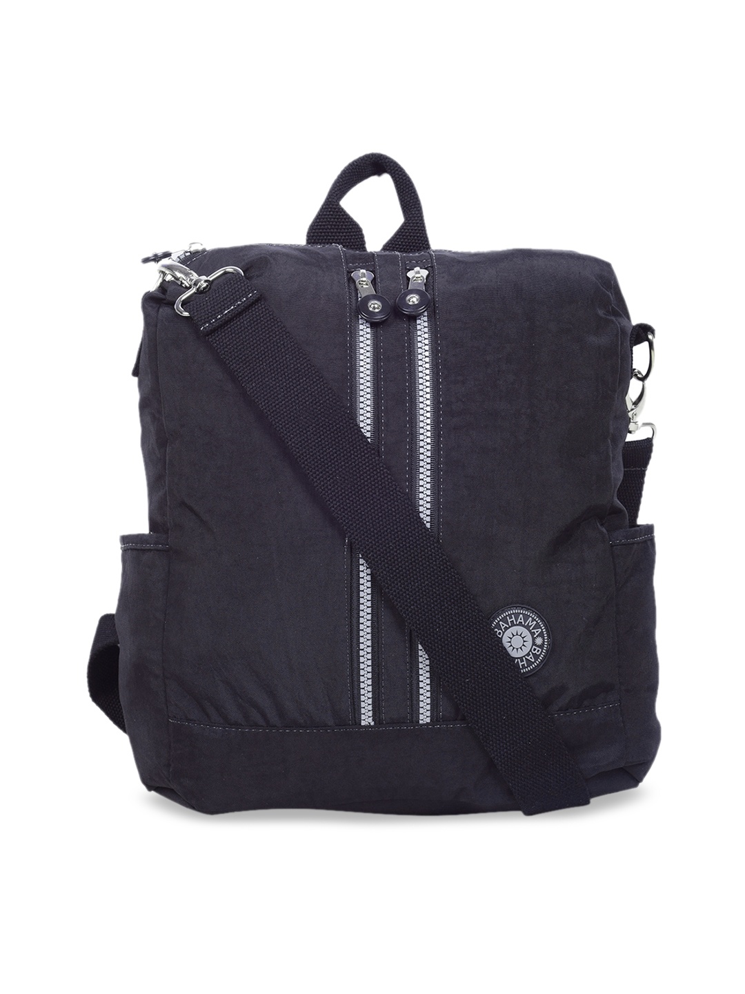 

BAHAMA Crinkle Unisex Black Solid Backpack