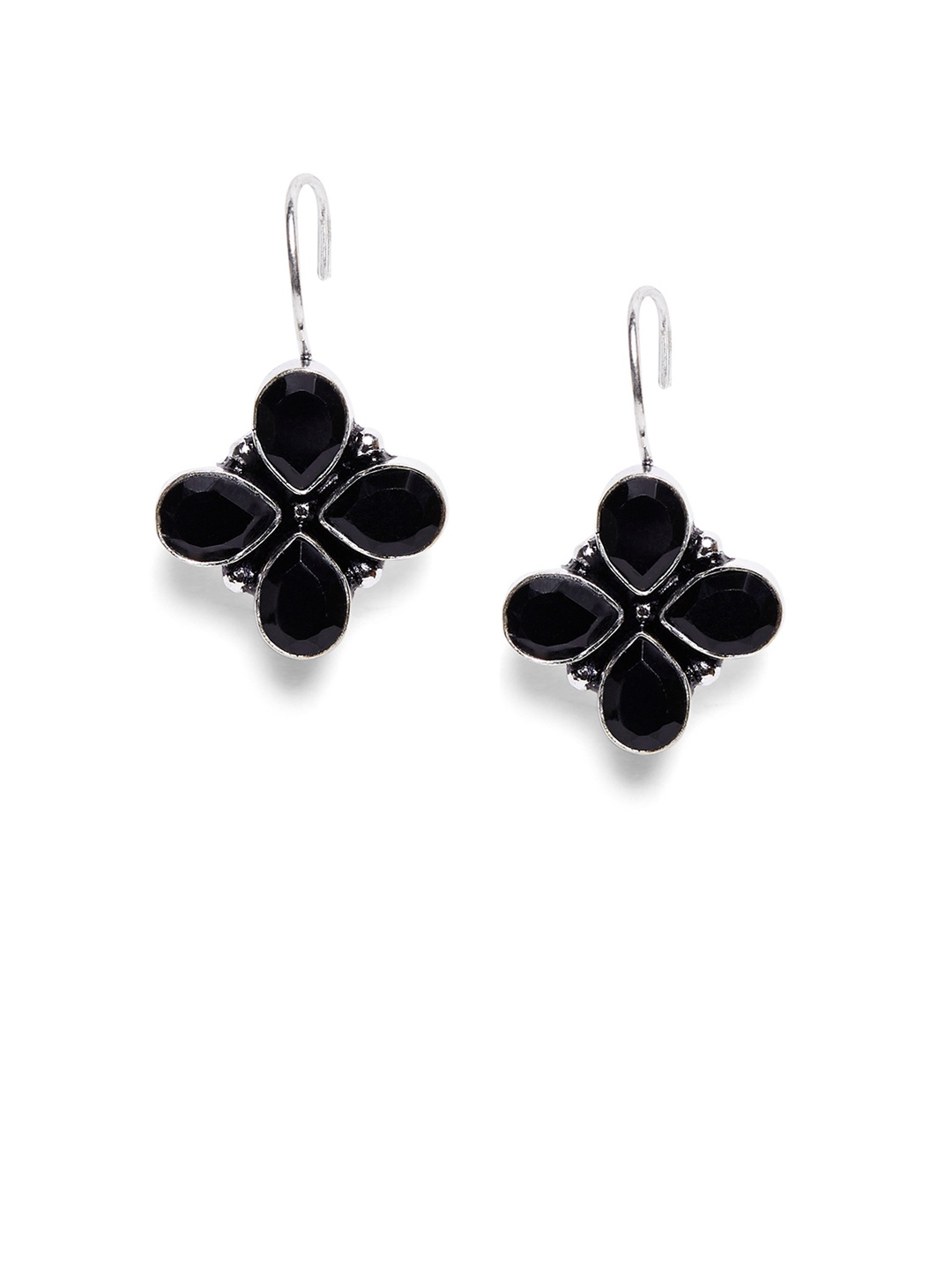 

Bamboo Tree Jewels Black Contemporary Drop Earrings