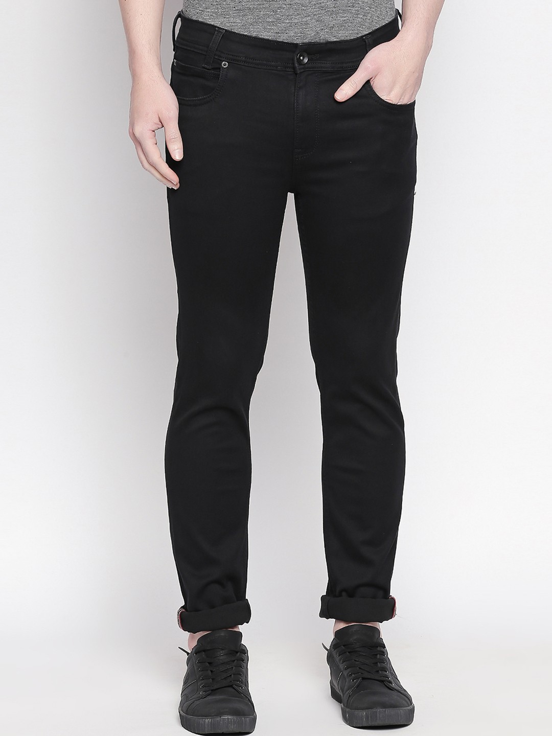 

Mufti Men Black Regular Fit Mid-Rise Clean Look Stretchable Jeans