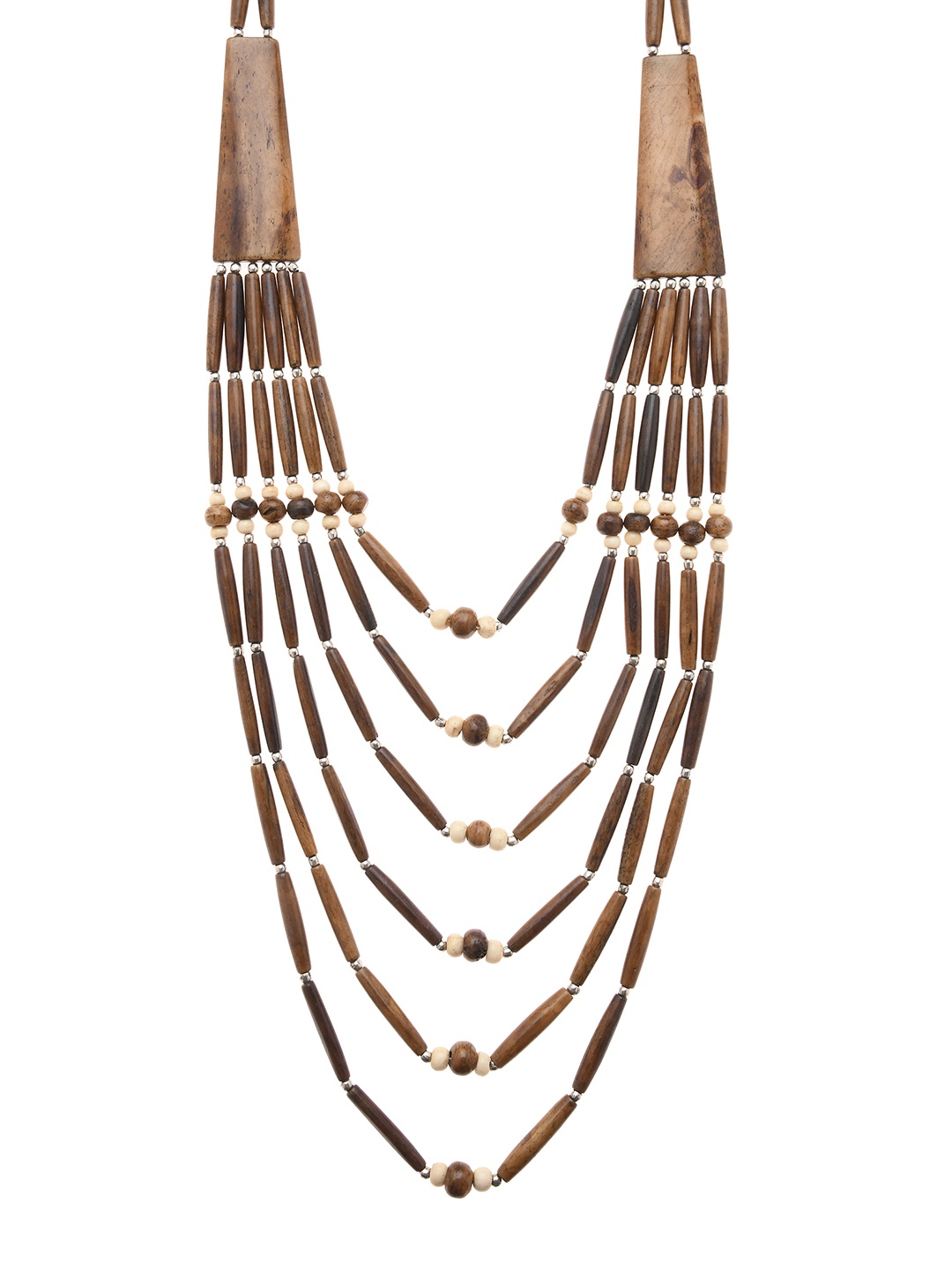 

Bamboo Tree Jewels Brown Multistrand Handcrafted Necklace