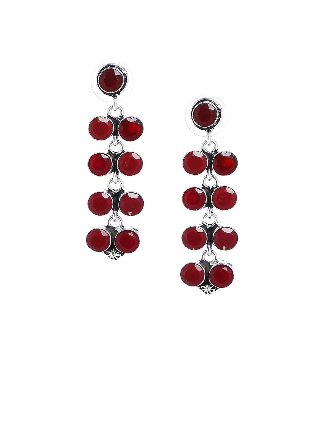 

Bamboo Tree Jewels Red Handcrafted Contemporary Drop Earrings
