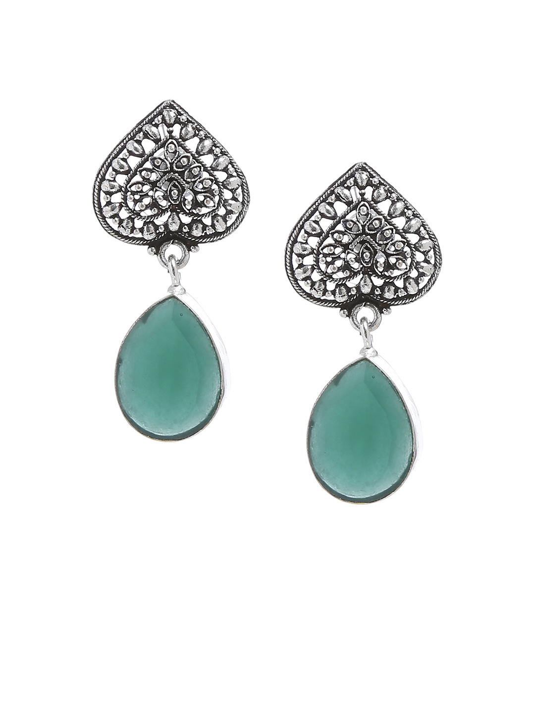 

Bamboo Tree Jewels Green Contemporary Drop Earrings