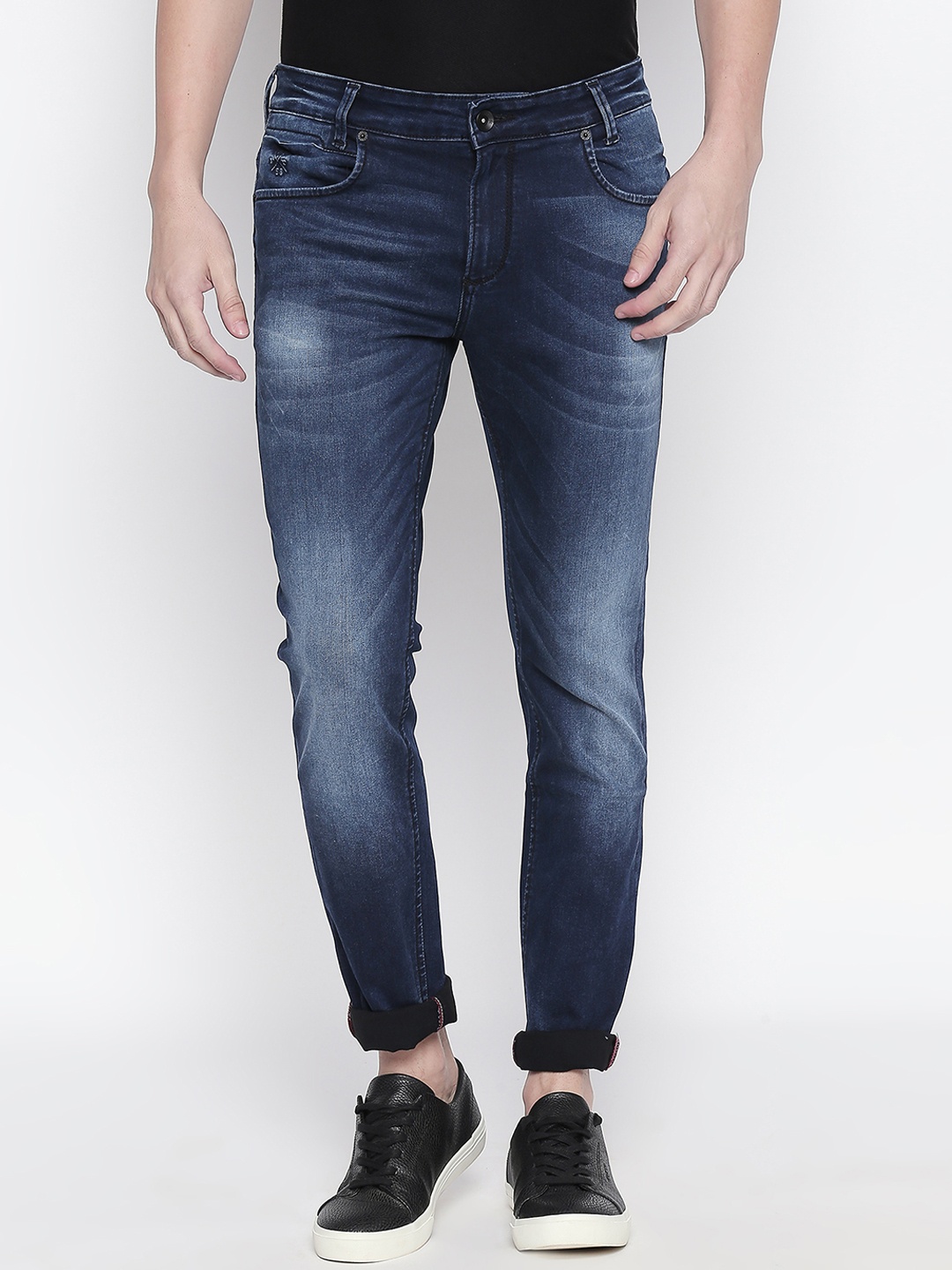 

Mufti Men Blue Regular Fit Mid-Rise Clean Look Stretchable Jeans