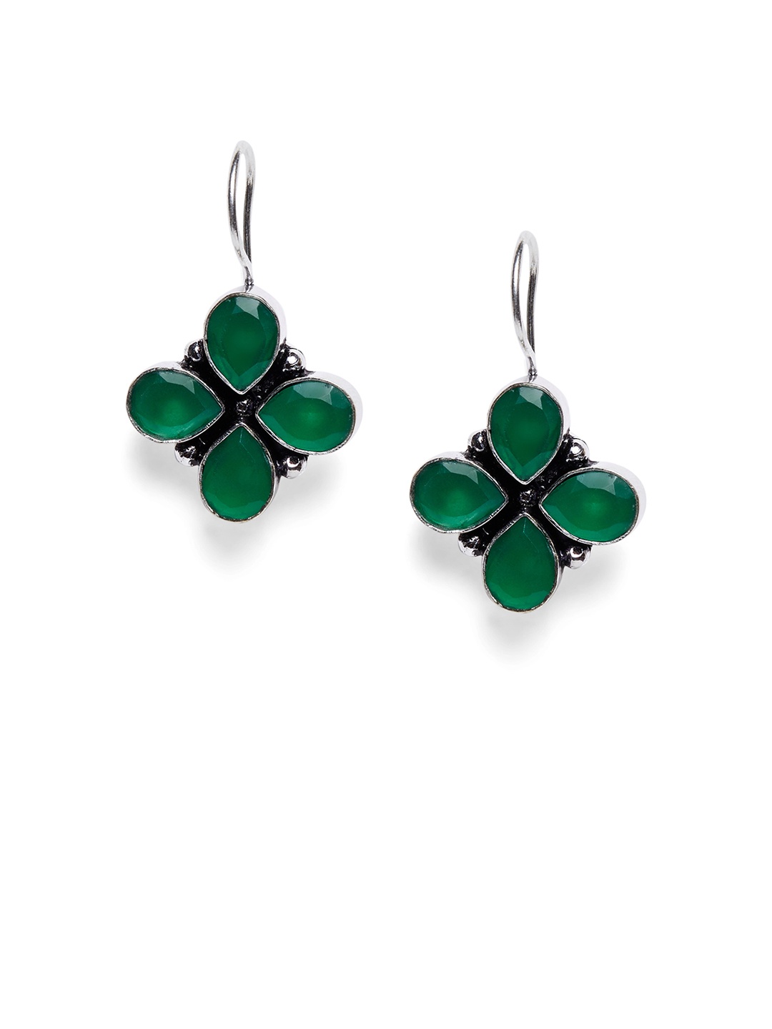 

Bamboo Tree Jewels Green Contemporary Drop Earrings