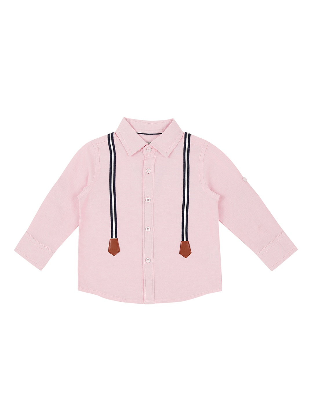 

Pantaloons Baby Infant Pink Regular Fit Self Design Casual Shirt
