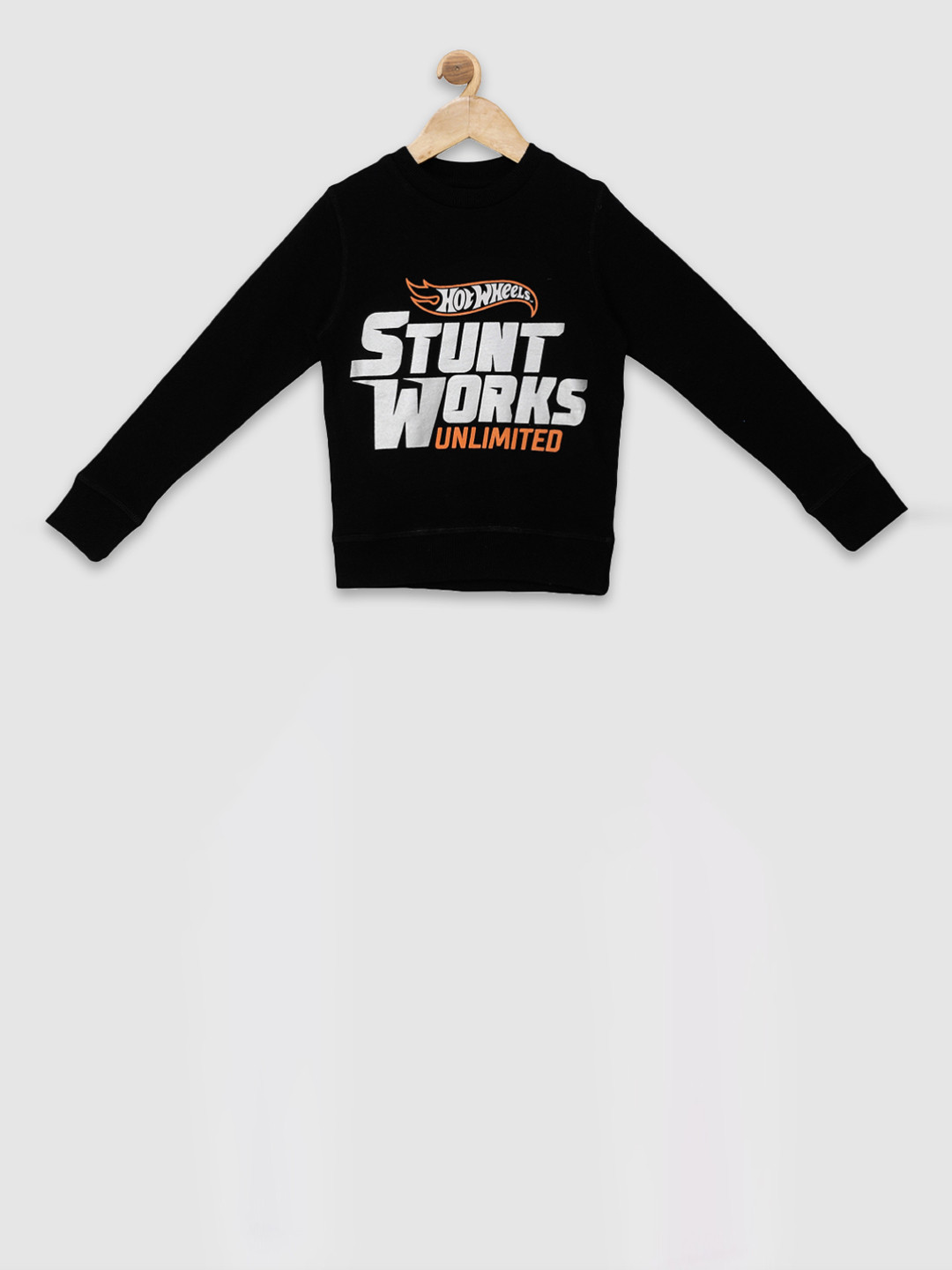 

toothless Boys Black & White Hot Wheels Printed Sweatshirt