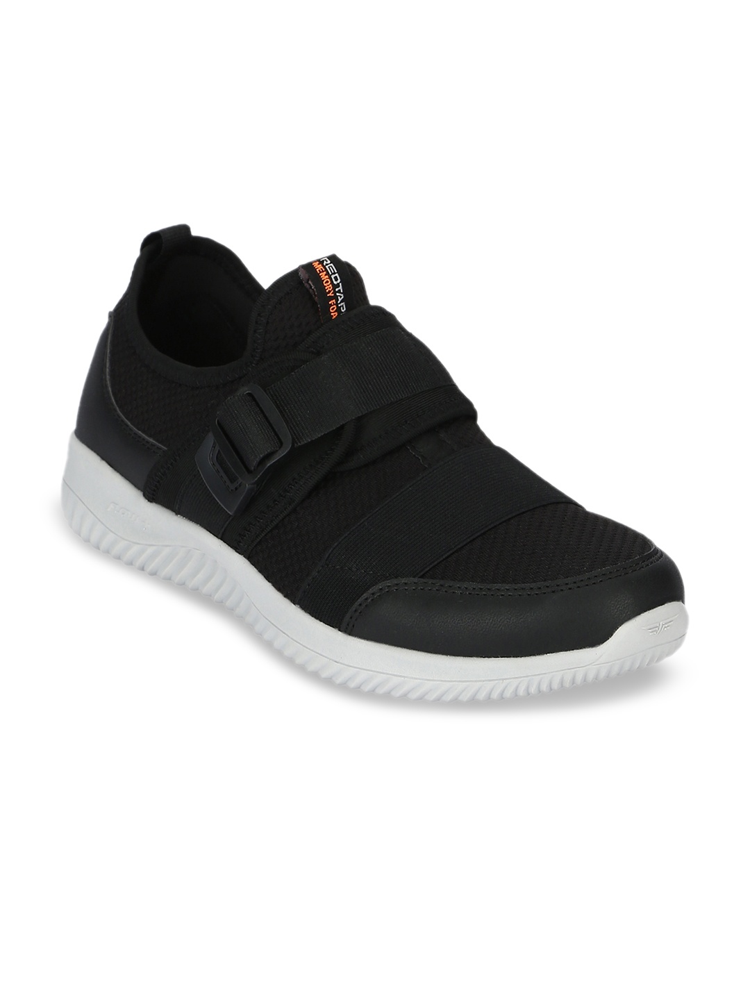 

Red Tape Men Black Textile Walking Shoes