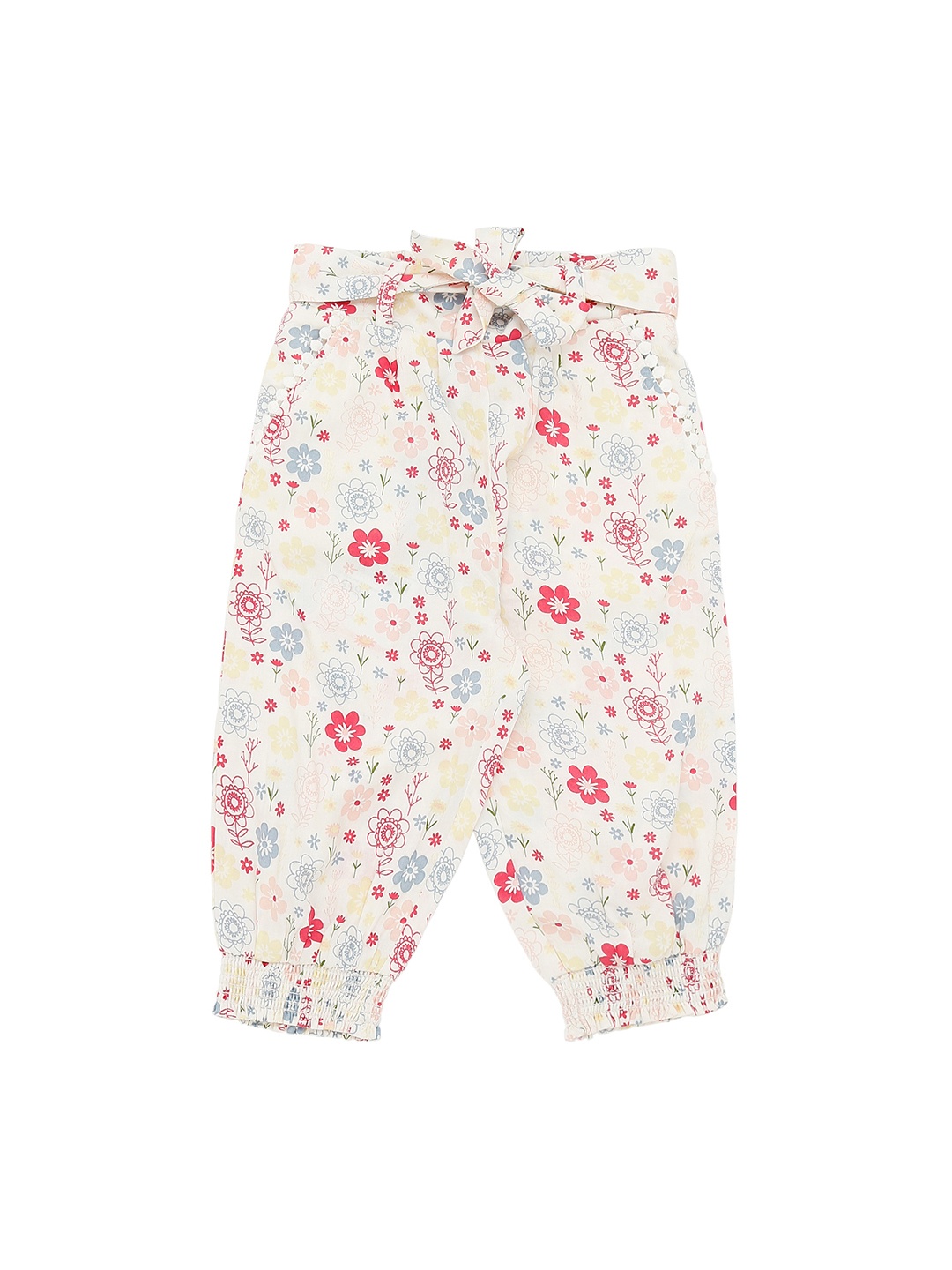 

Pantaloons Baby Girls White Regular Fit Printed Joggers, Off white