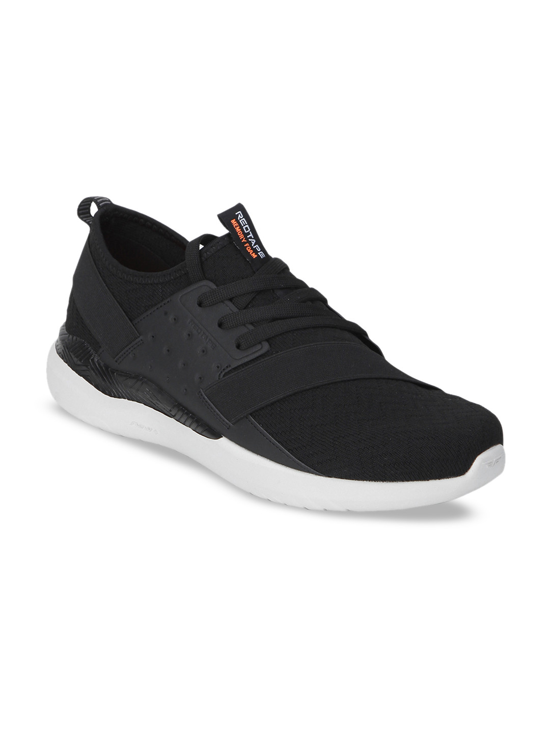 

Red Tape Men Black Textile Walking Shoes