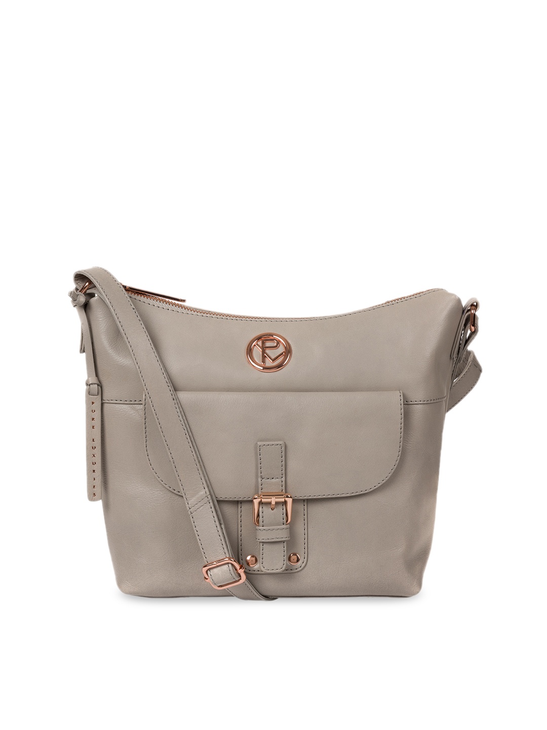 

PURE LUXURIES LONDON Grey Solid Sling Bag