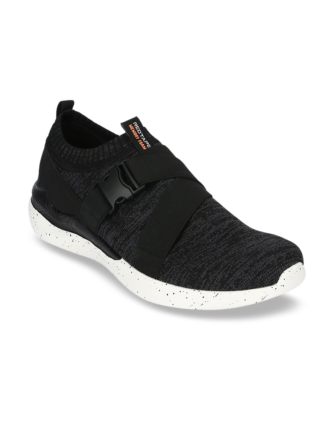 

Red Tape Men Black Textile Walking Shoes