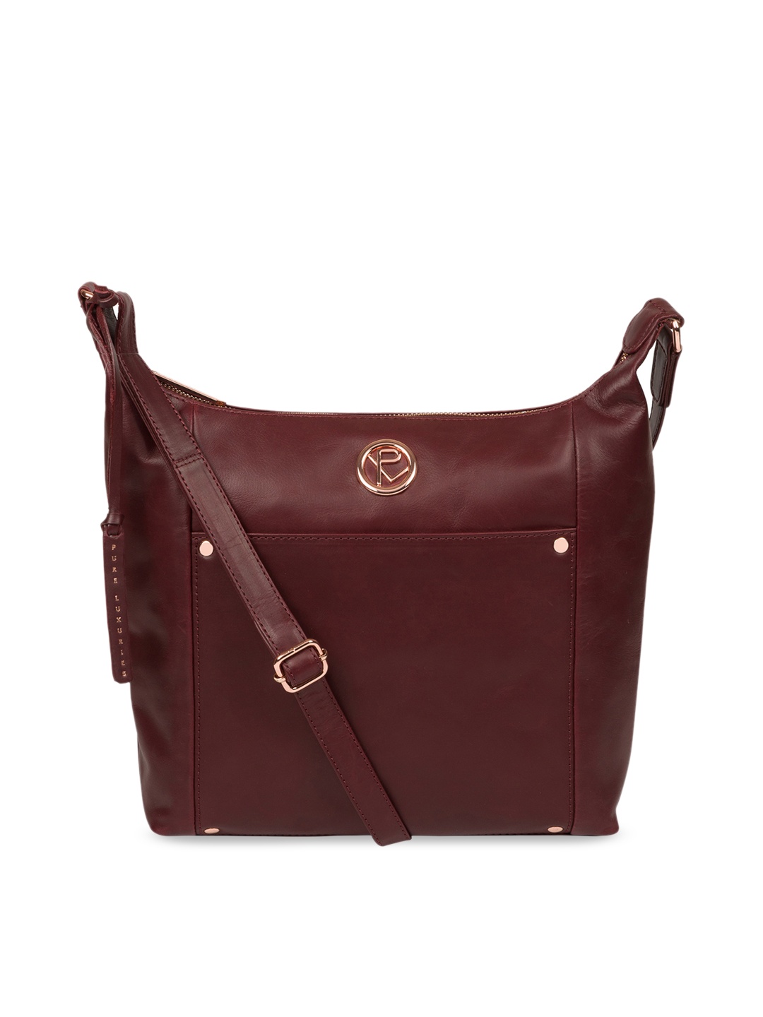 

PURE LUXURIES LONDON Burgundy Solid Sling Bag