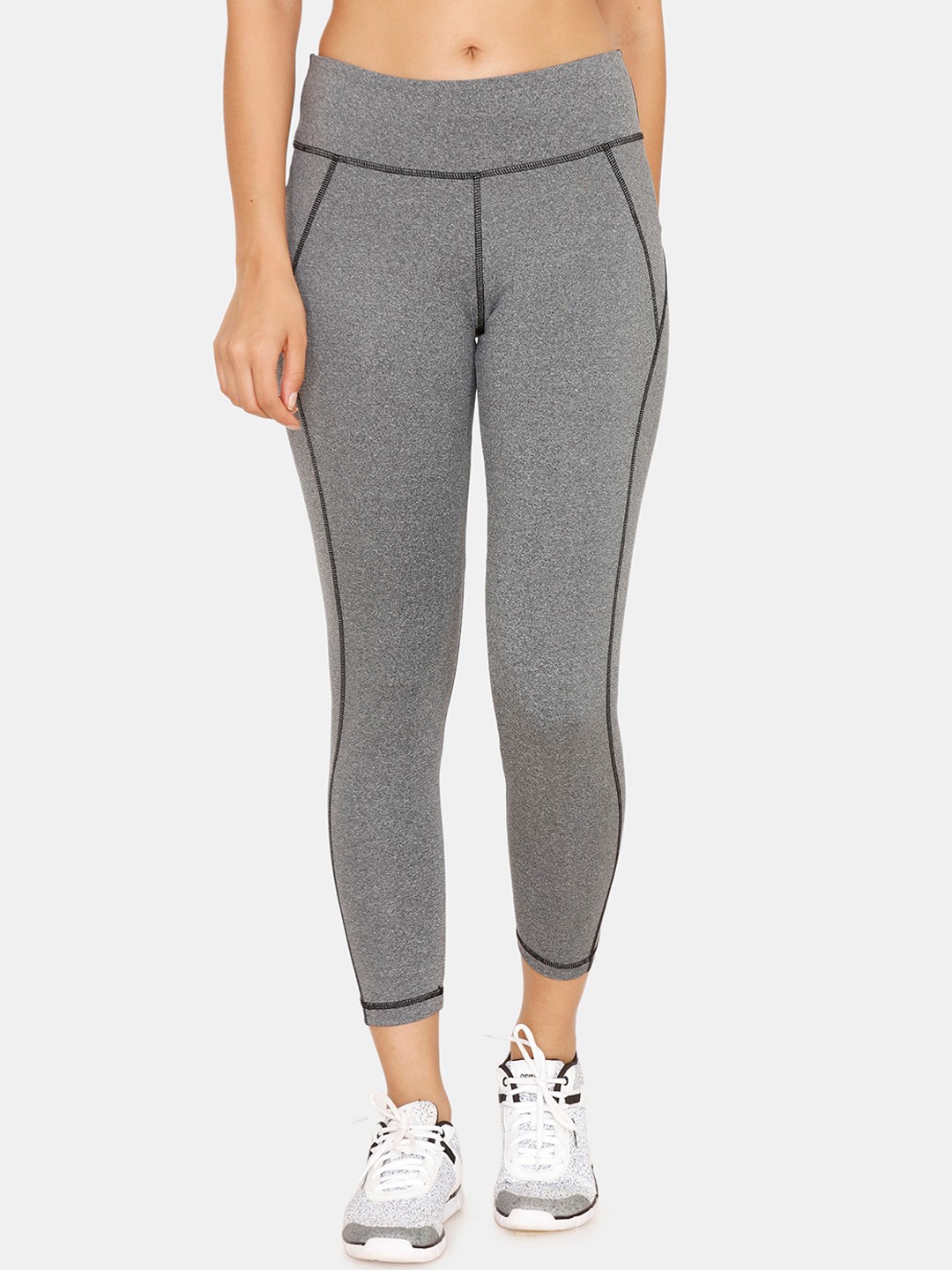 

Zelocity by Zivame Women Grey Solid Outdoor Tights