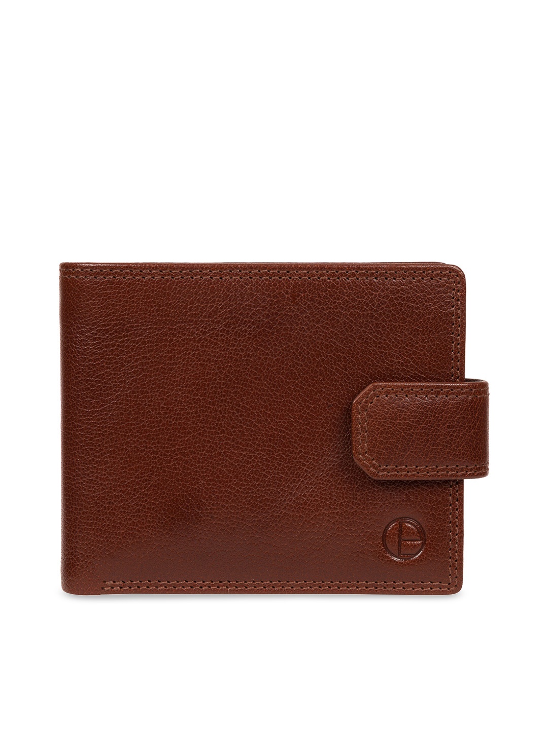 

PURE LUXURIES LONDON Men Tan Brown Textured Two Fold Wallet