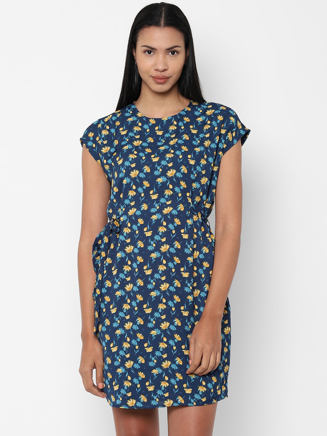 

Allen Solly Woman Women Blue Printed Fit and Flare Dress