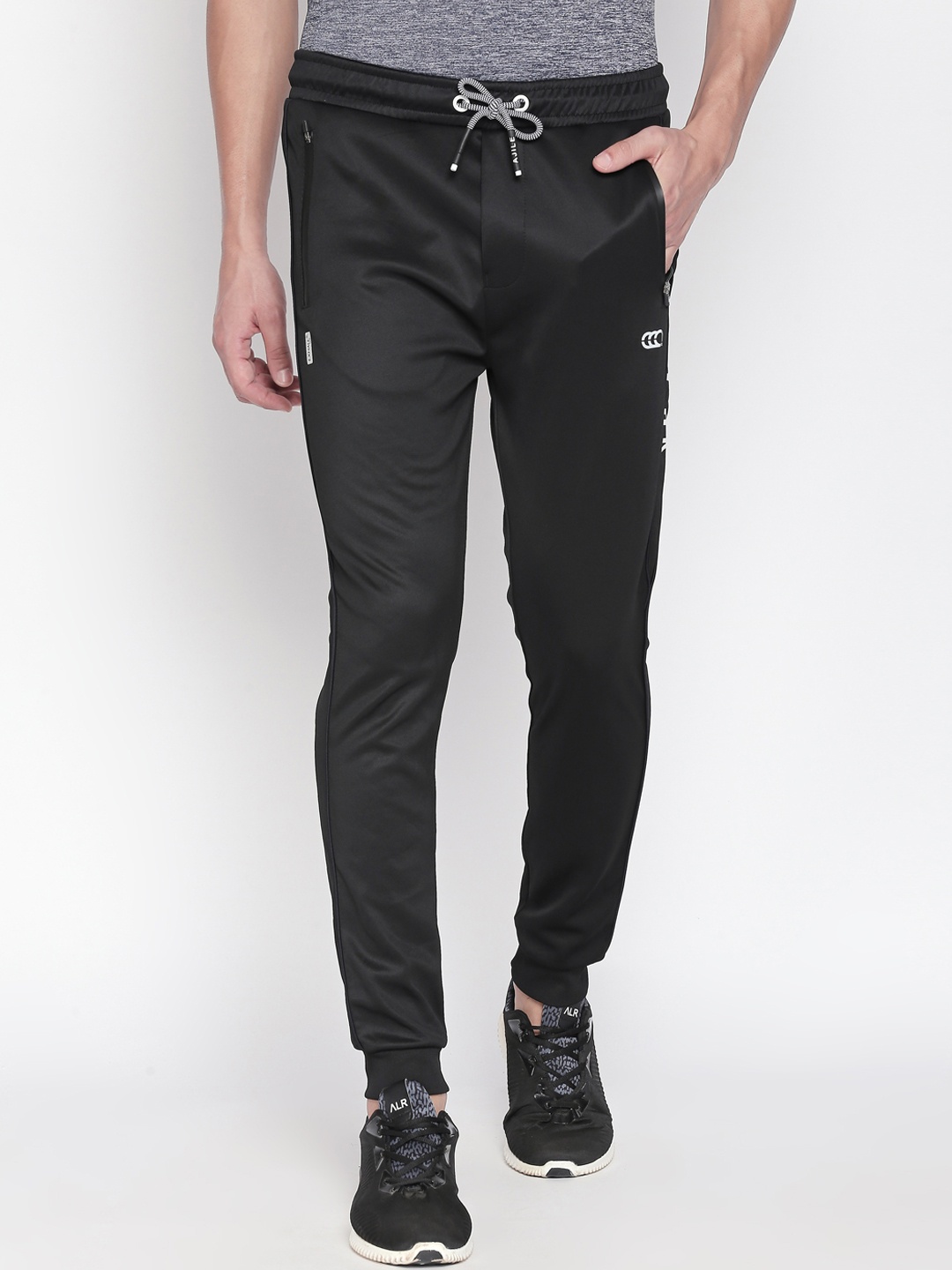 

Ajile by Pantaloons Men Black Solid Slim-Fit Joggers