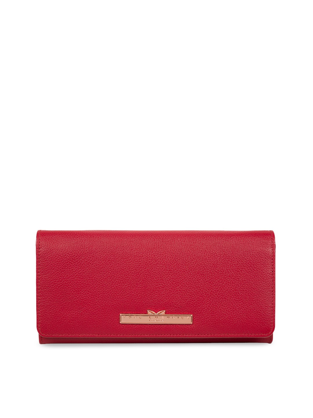 

PURE LUXURIES LONDON Women Red Solid Genuine Leather Arterton Clutch