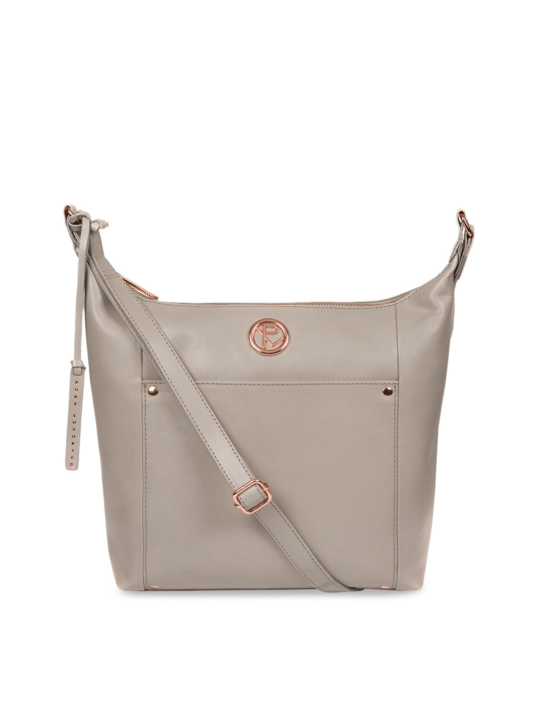 

PURE LUXURIES LONDON Grey Solid Sling Bag