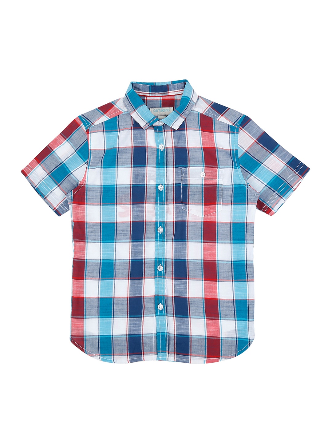 

Pantaloons Junior Boys Multicoloured Regular Fit Checked Casual Shirt, Multi