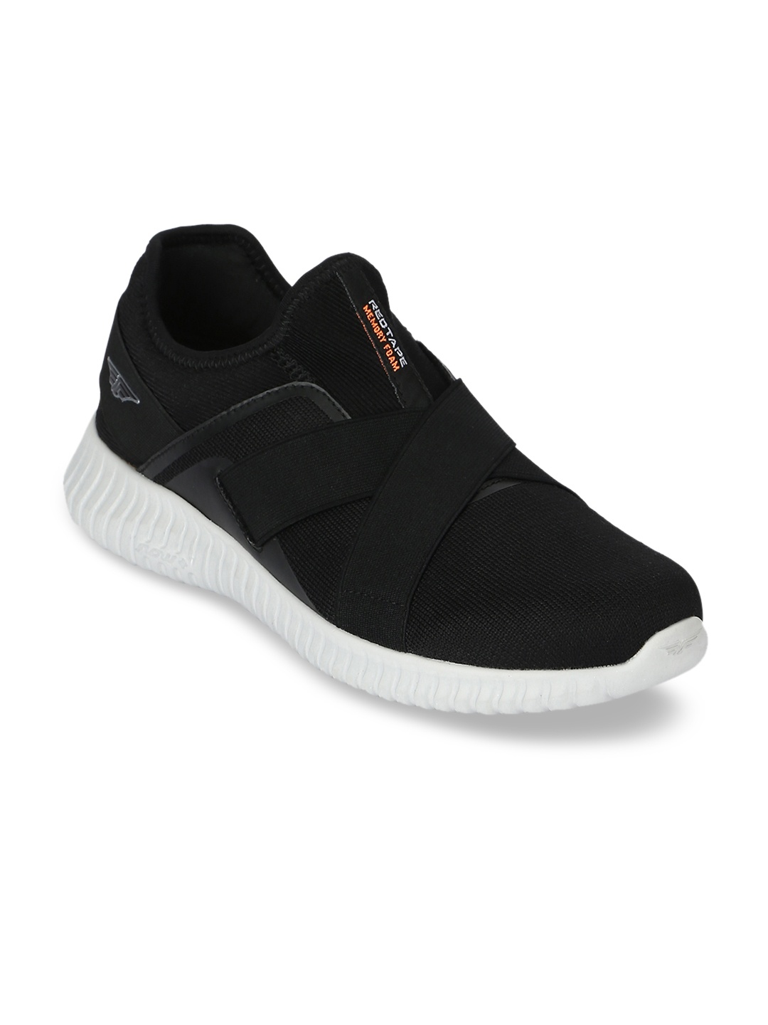 

Red Tape Men Black Textile Walking Shoes
