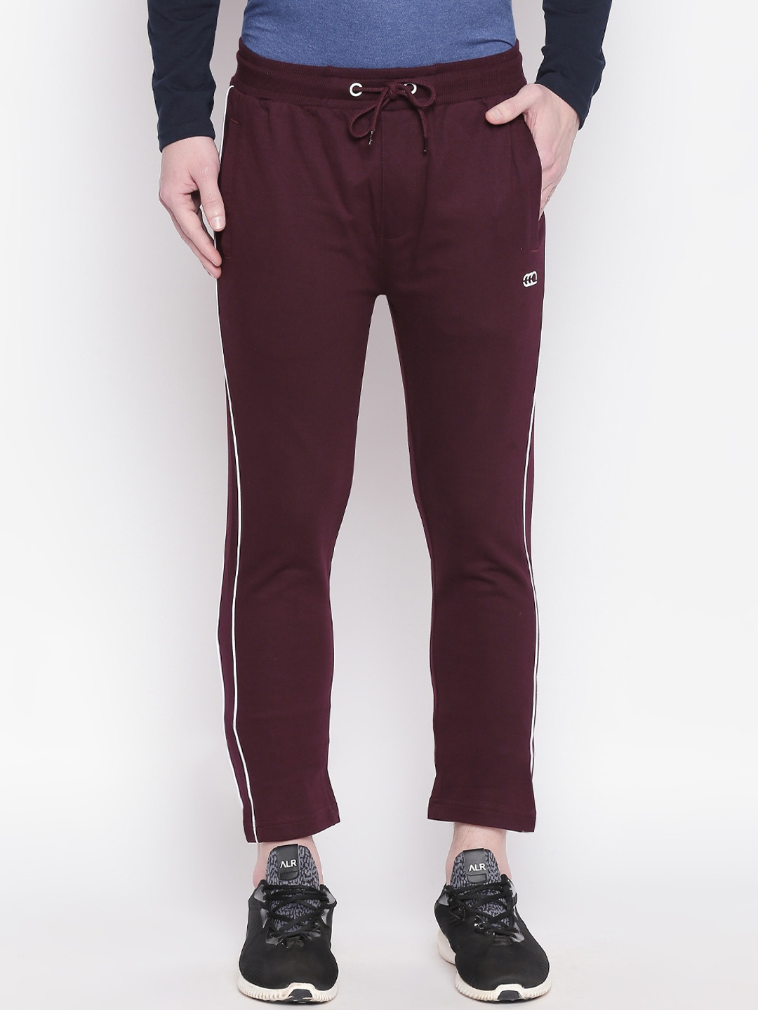 

Ajile by Pantaloons Men Burgundy Solid Slim-Fit Track Pants
