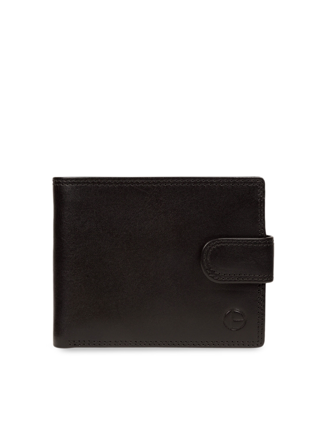 

PURE LUXURIES LONDON Men Black Solid Genuine Leather Wilkinson Wallet