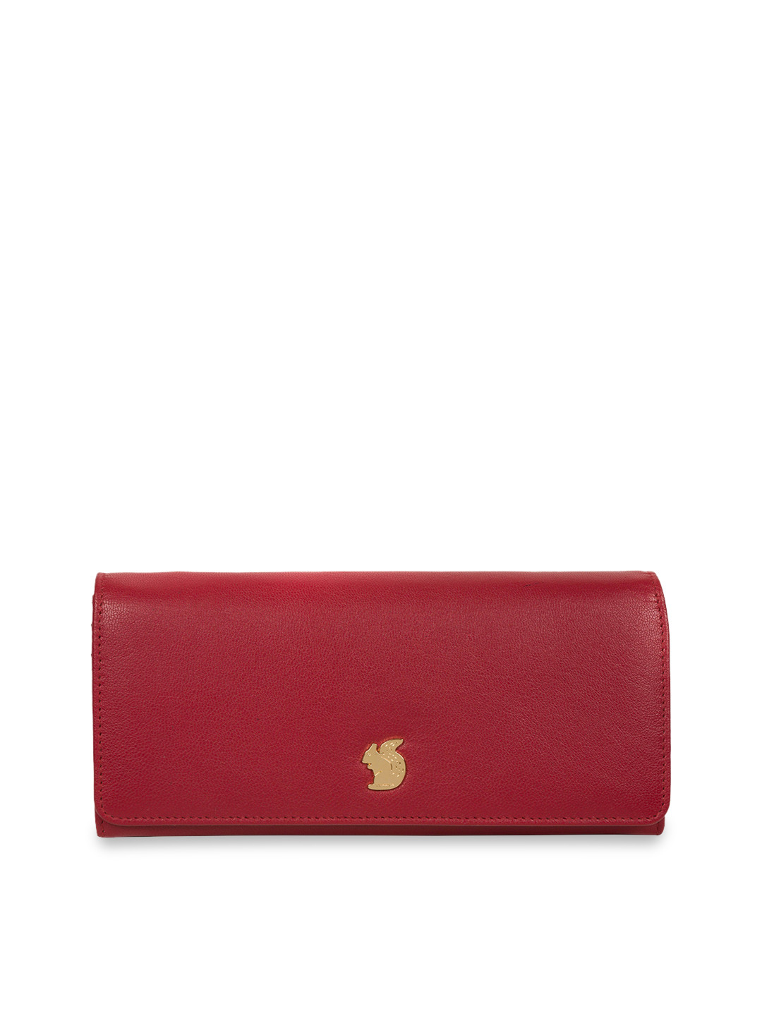 

PURE LUXURIES LONDON Red Solid LeatherClutch