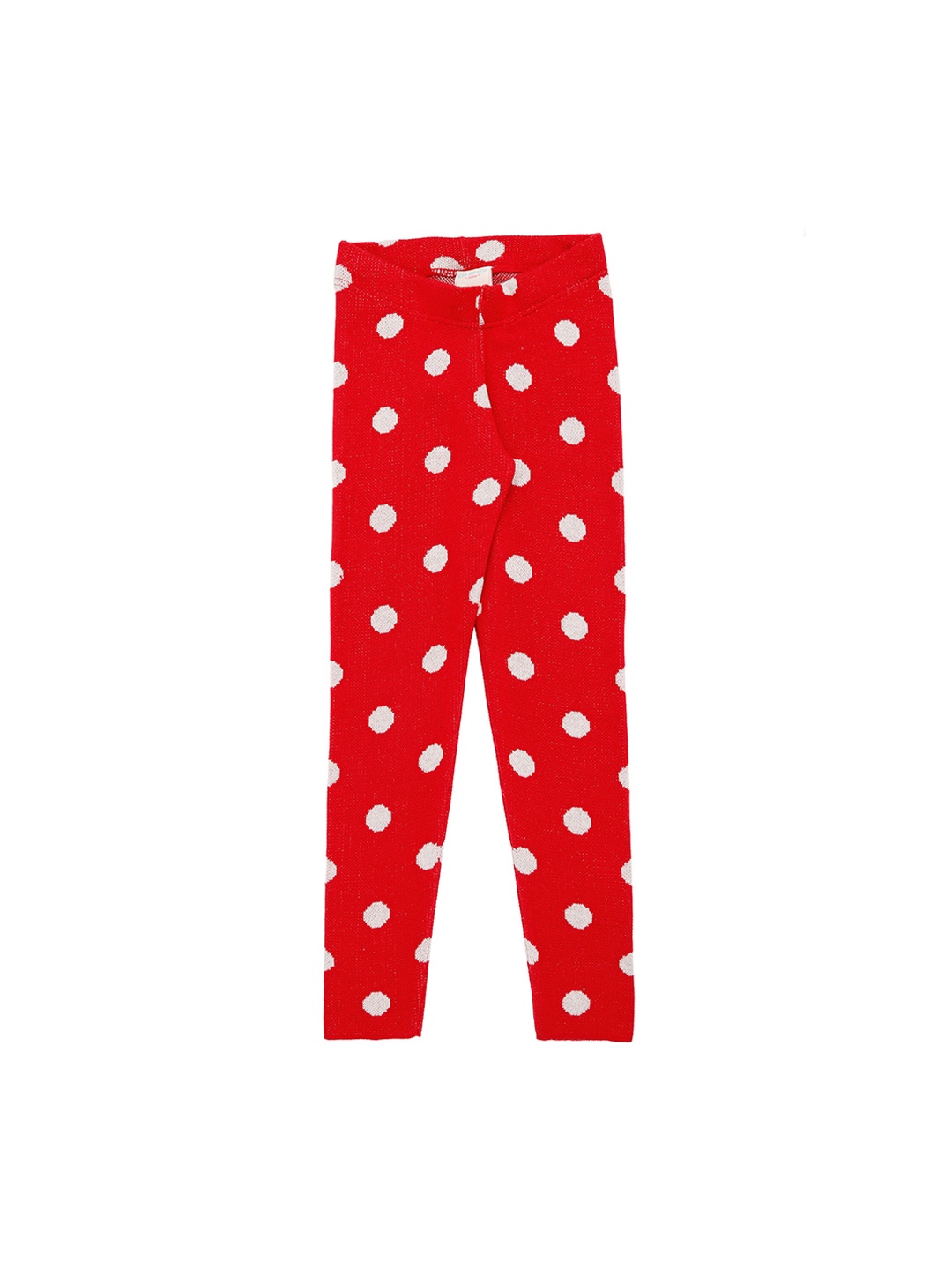 

Pantaloons Junior Girls Red & White Printed Ankle-Length Leggings