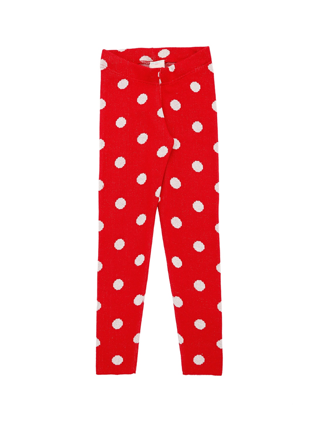 

Pantaloons Junior Girls Red & White Printed Ankle-Length Leggings