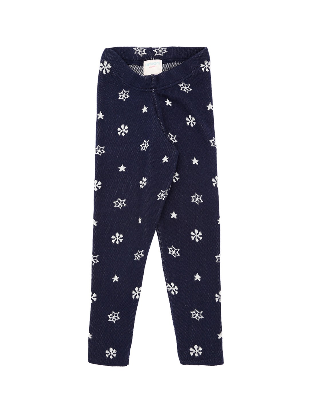

Pantaloons Junior Girls Navy Blue & White Printed Ankle-Length Leggings