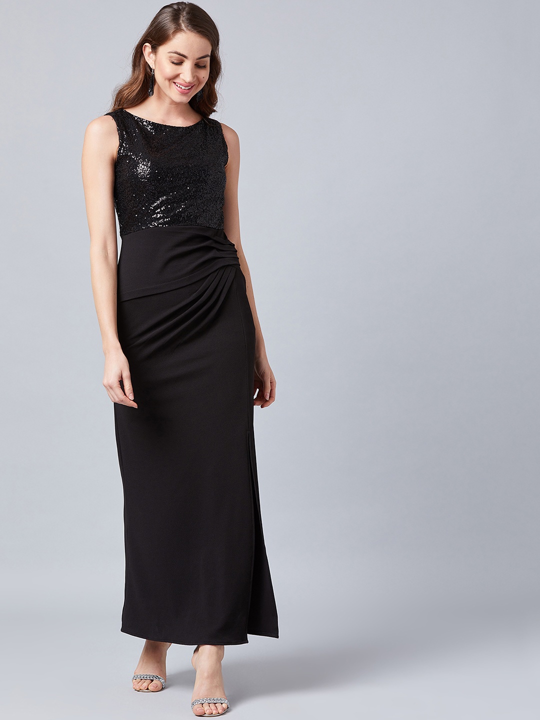 

Athena Women Black Embellished Maxi Dress