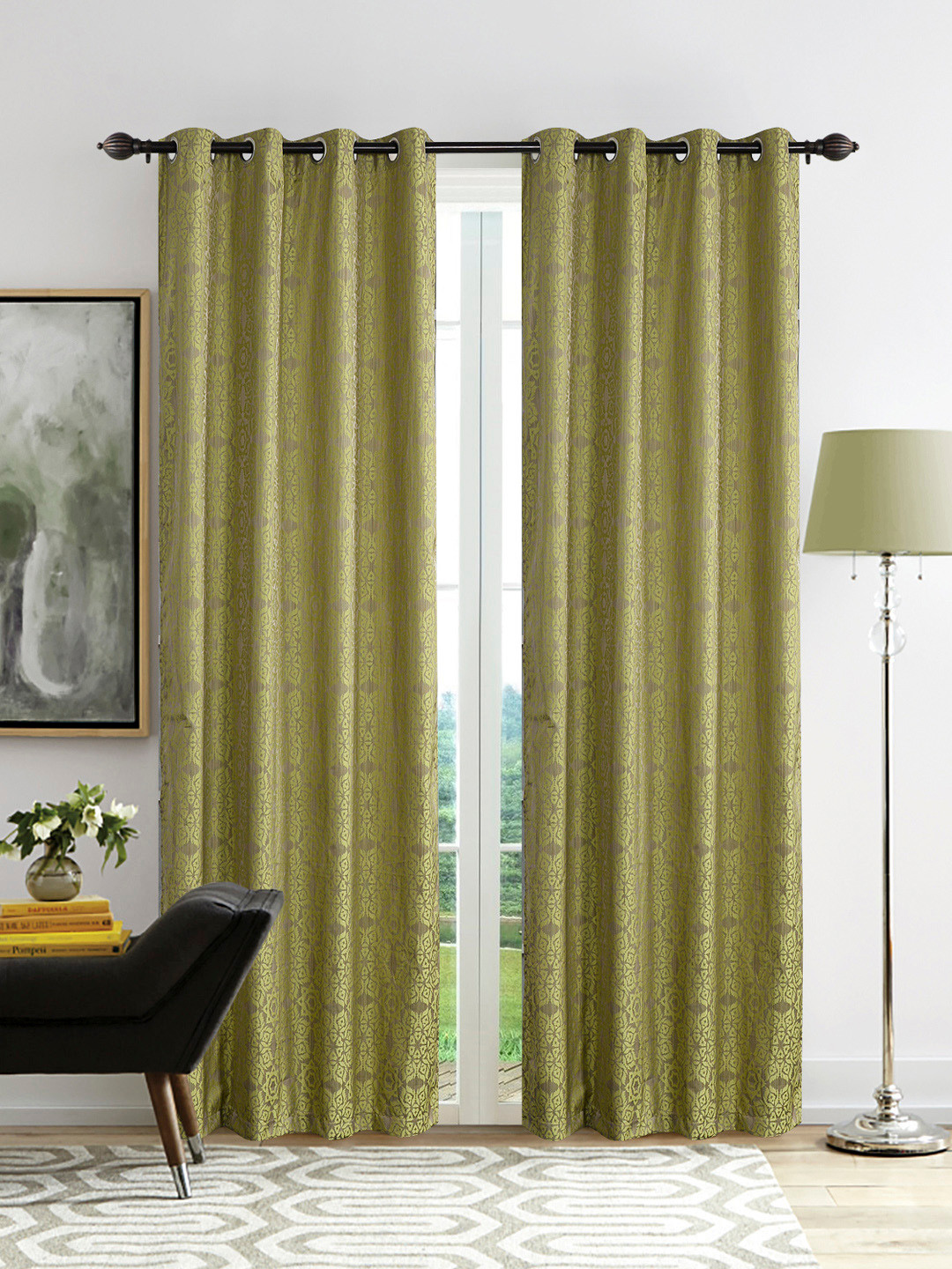 

Deco Window Lime Green Set of 2 Curtain Curtains