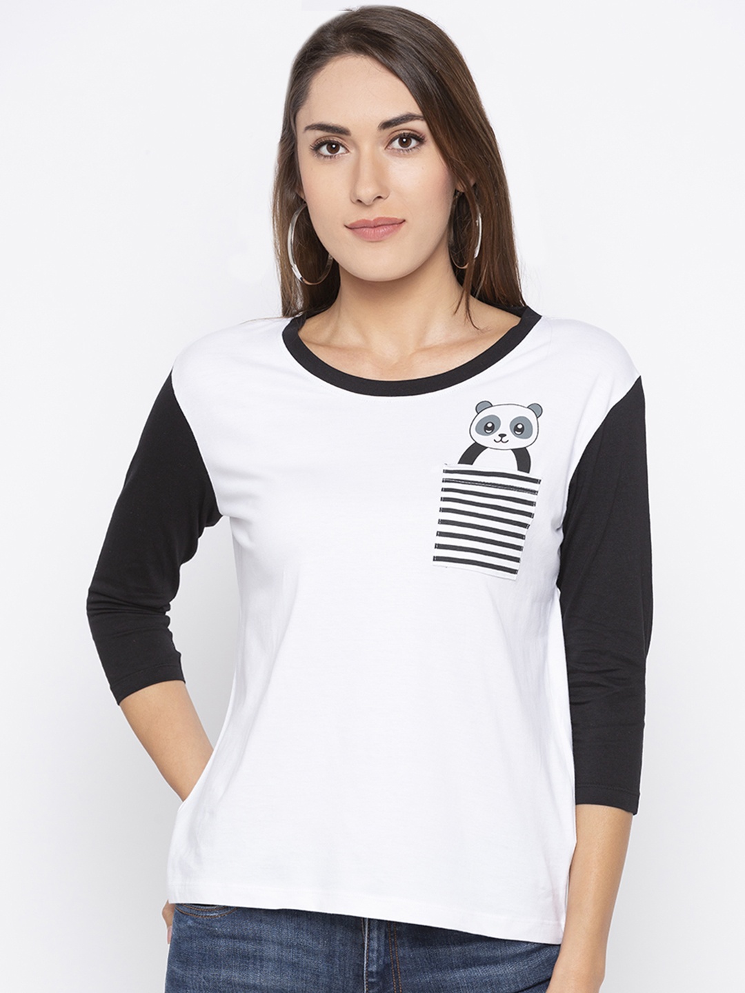 

Globus Women Black Printed Round Neck T-shirt