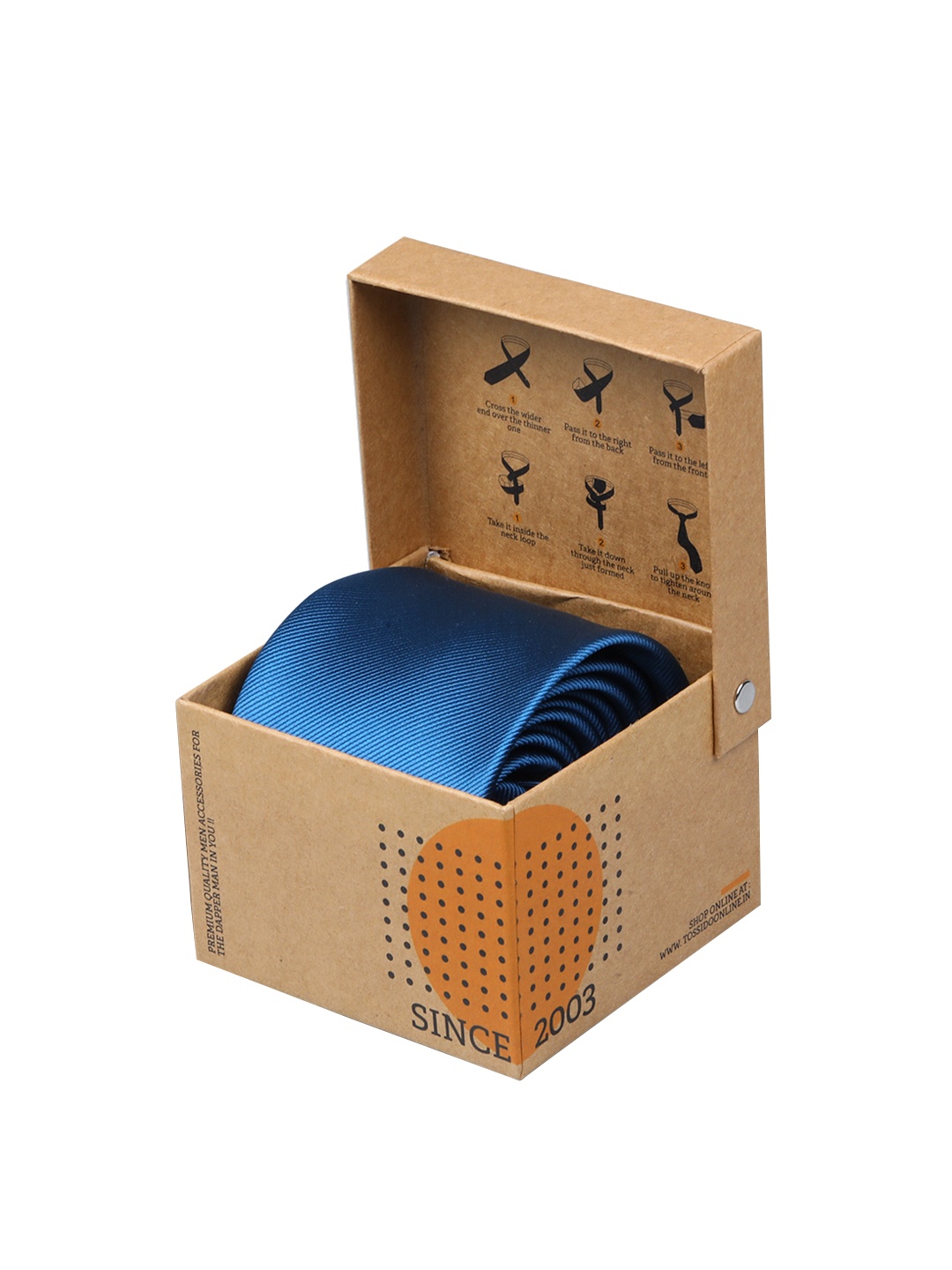 

Tossido Men Blue Woven Design Broad Tie