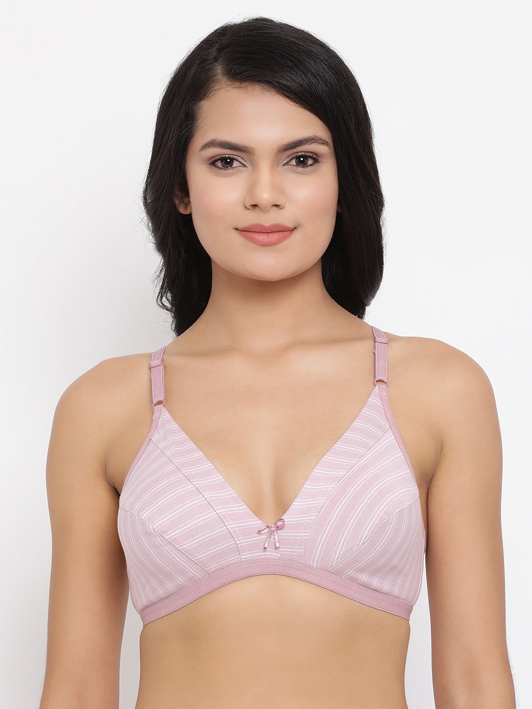 Clovia Pink Printed Non-Wired Non Padded Everyday Bra BR1595H2232B