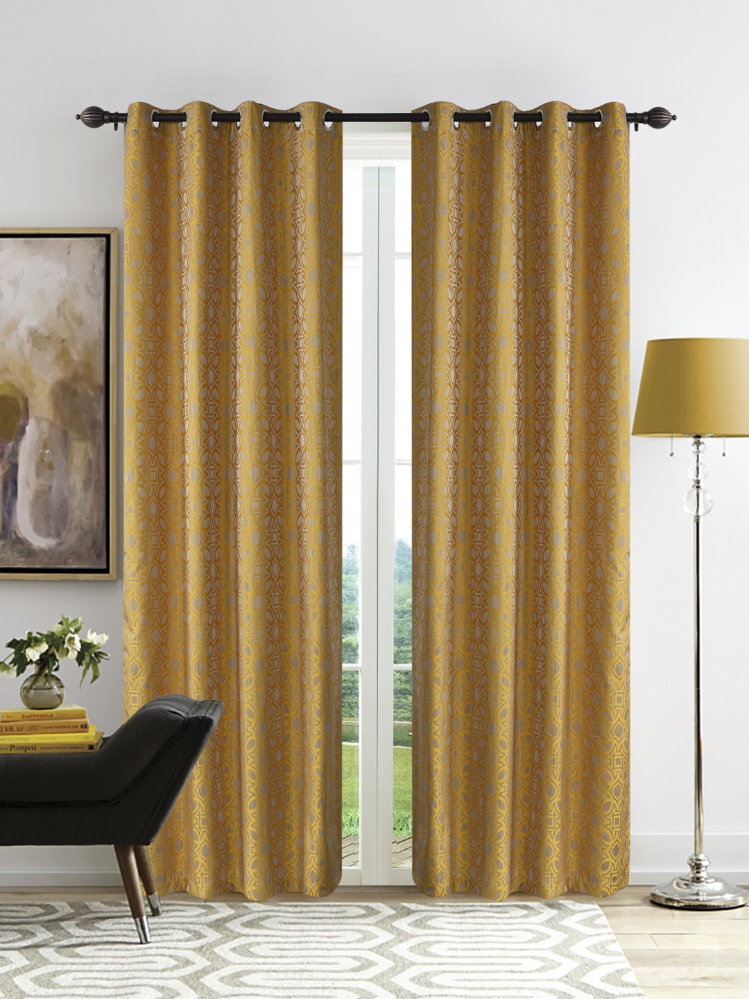 

Deco Window Yellow Set of 2 Curtains