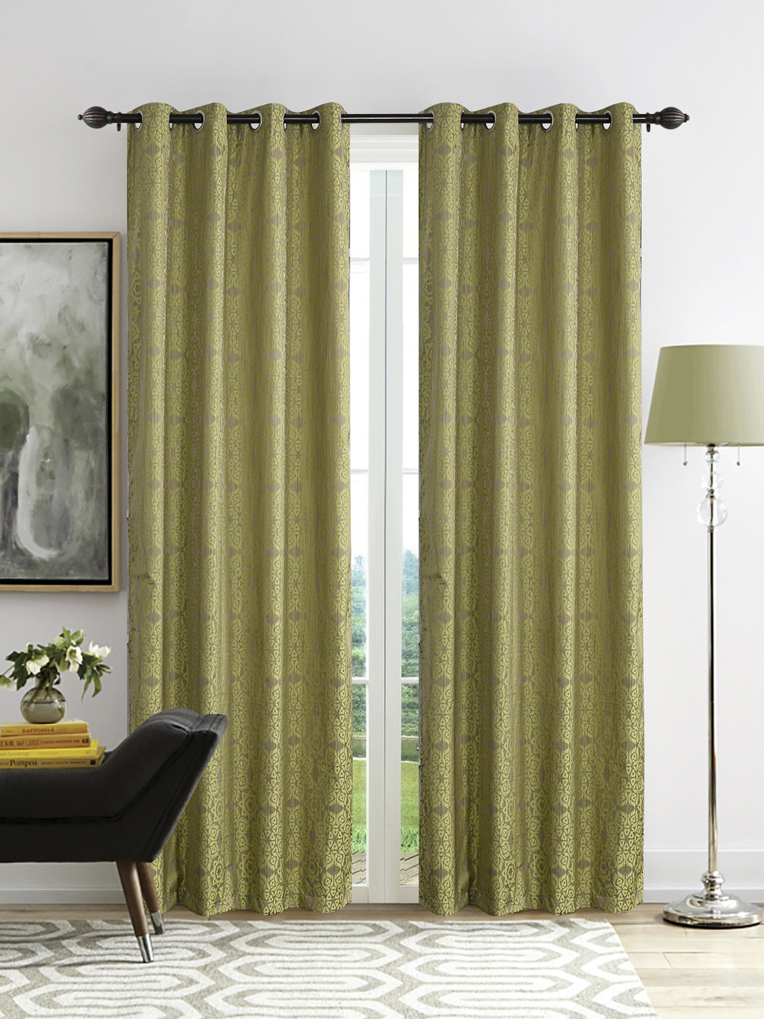 

Deco Window Lime Green Set of 2 Curtain Curtains