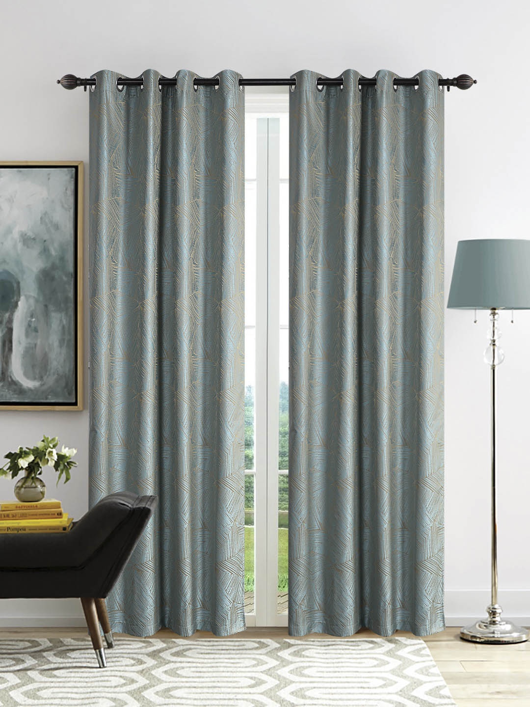 

Deco Window Teal Set of 2 Curtain Curtains