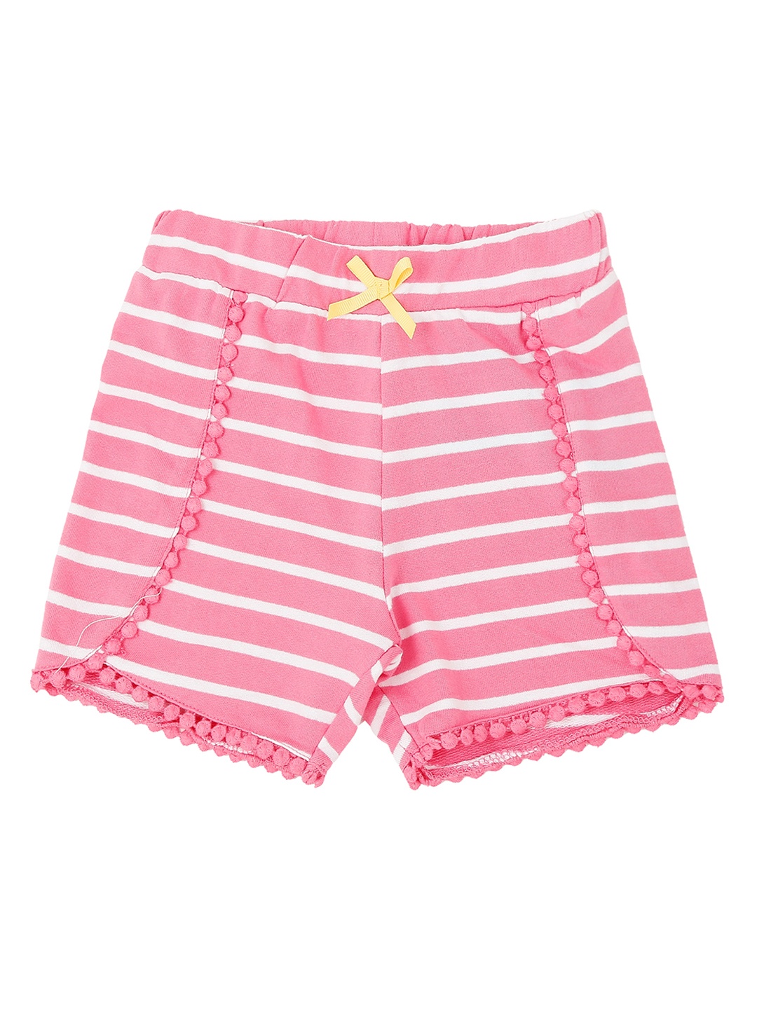 

Pantaloons Baby Girls Pink Striped Shorts