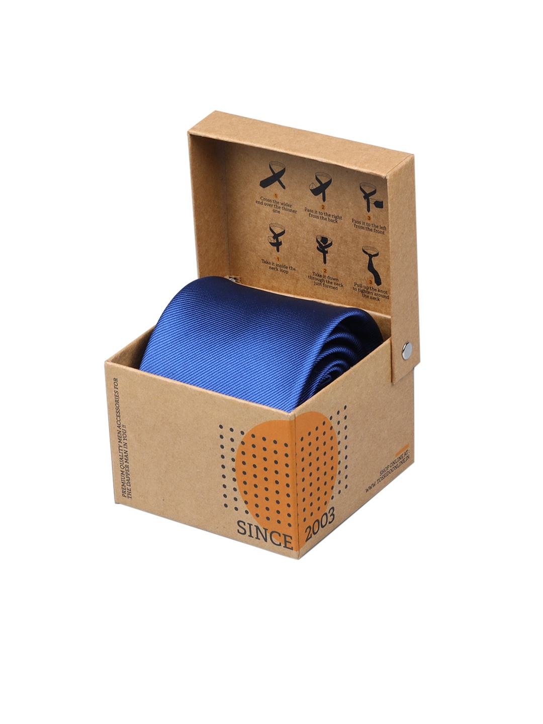 

Tossido Men Blue Woven Design Broad Tie
