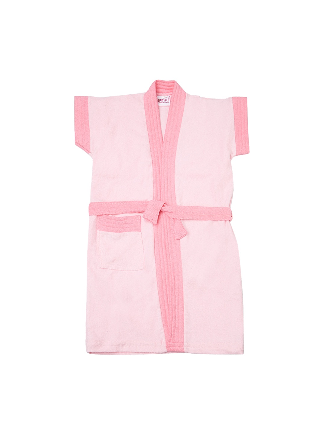 

BUMZEE Baby Kids Pink Solid Bath Robe