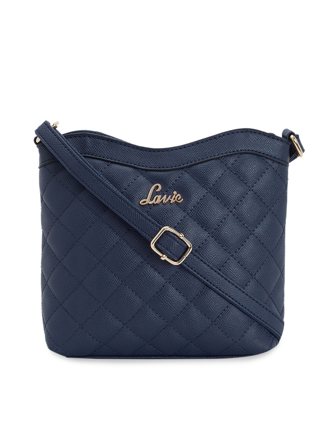 

Lavie Navy Blue Textured Sling Bag