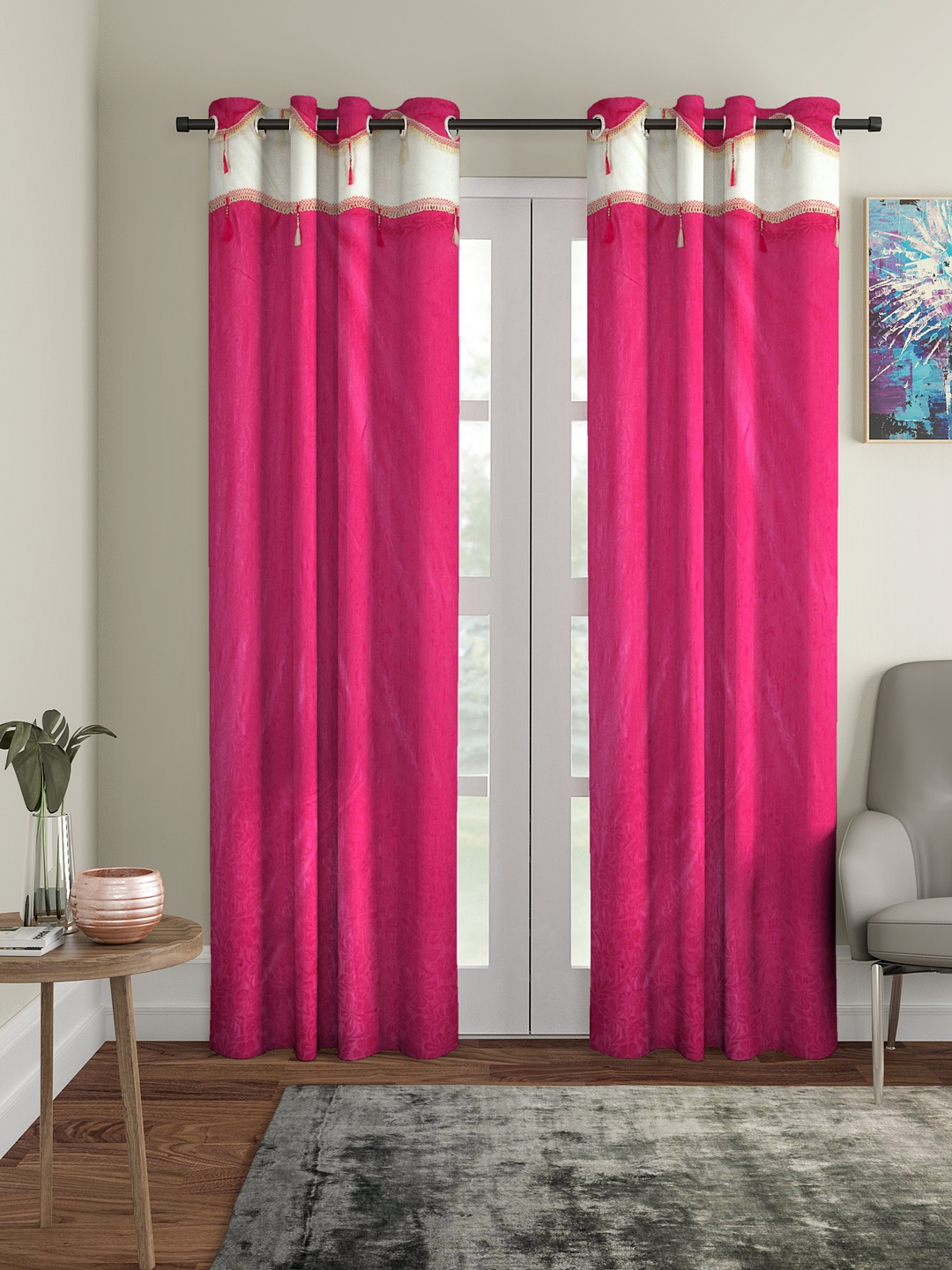 

Cortina Pink Set of 2 Long Door Curtains