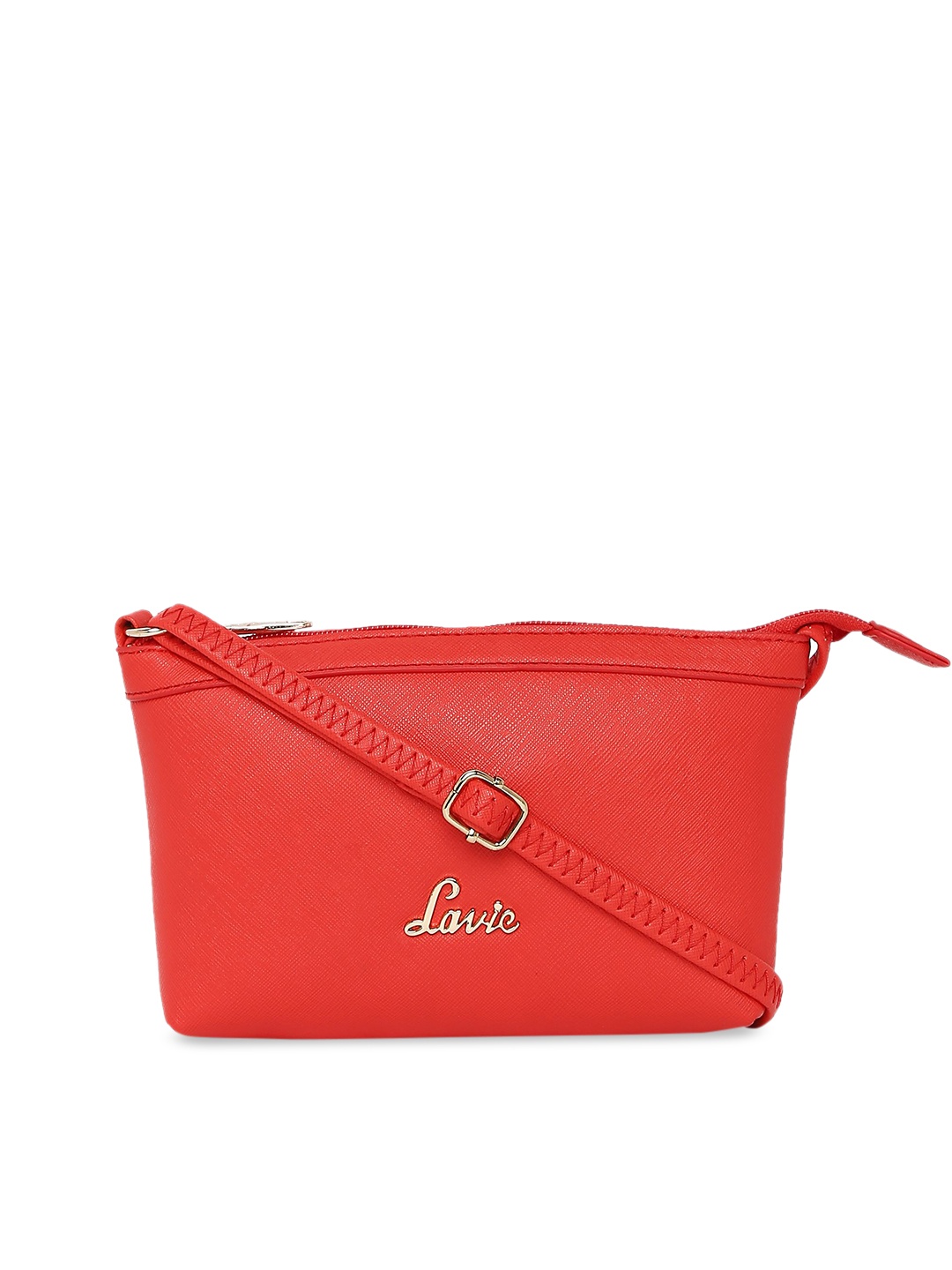 

Lavie Orange Textured Sling Bag