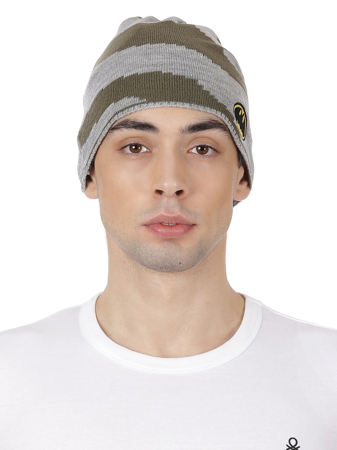 

Batman Men Green & Grey Printed Beanie