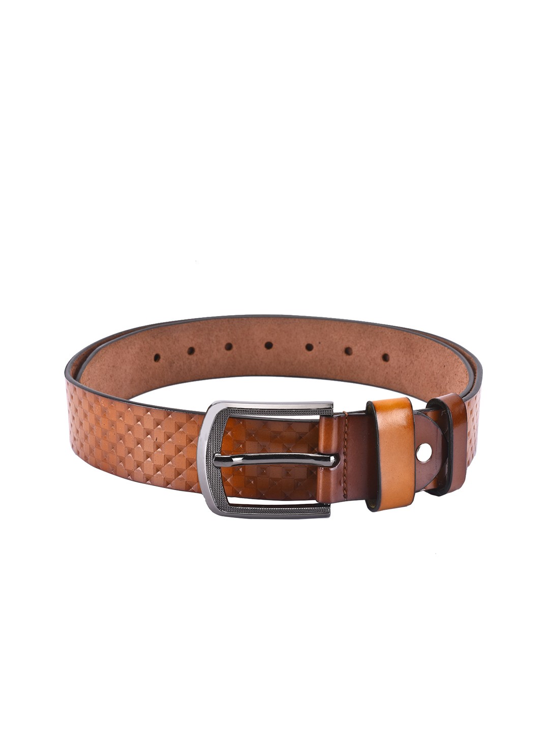 

BuckleUp Men Tan Brown Textured Belt
